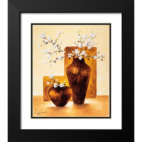 Modern Stillife II Black Modern Wood Framed Art Print with Double Matting by Lopardi, E.