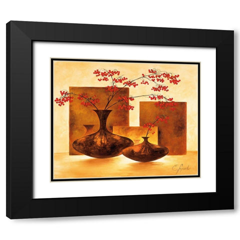Modern Stillife III Black Modern Wood Framed Art Print with Double Matting by Lopardi, E.