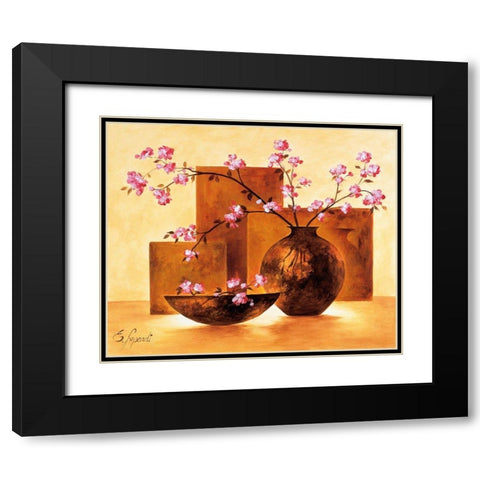 Modern Stillife IV Black Modern Wood Framed Art Print with Double Matting by Lopardi, E.