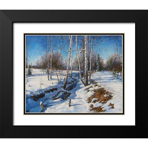 First warm days II Black Modern Wood Framed Art Print with Double Matting by Cernov, Ivan