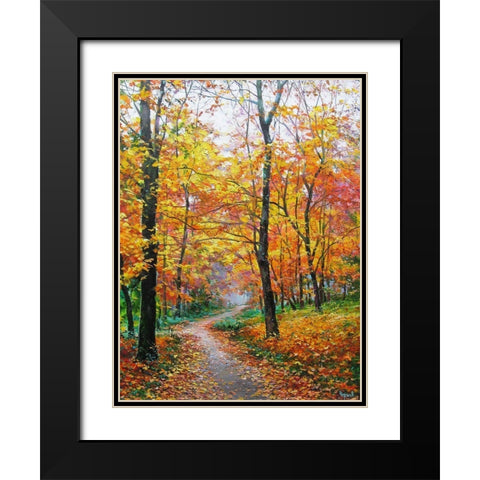 Autumn invite for Dreaming Black Modern Wood Framed Art Print with Double Matting by Cernov, Ivan
