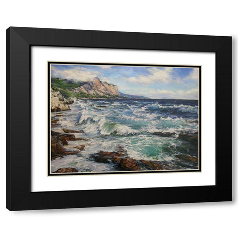 Shore of my Soul Black Modern Wood Framed Art Print with Double Matting by Cernov, Ivan
