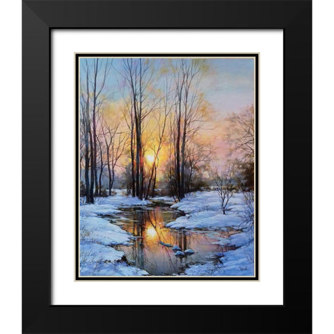 Tomorrow will smile Spring to you Black Modern Wood Framed Art Print with Double Matting by Cernov, Ivan