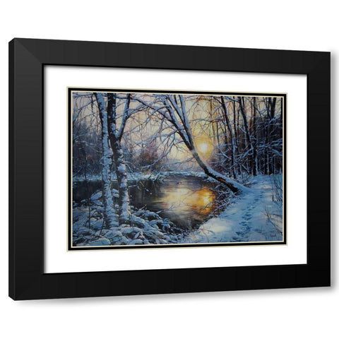 Where February meets the Spring II Black Modern Wood Framed Art Print with Double Matting by Cernov, Ivan