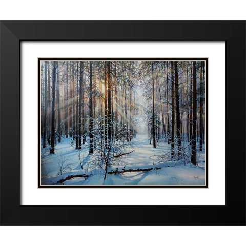 Where February meets the Spring III Black Modern Wood Framed Art Print with Double Matting by Cernov, Ivan