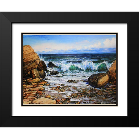 When the Sea Calls I Black Modern Wood Framed Art Print with Double Matting by Cernov, Ivan
