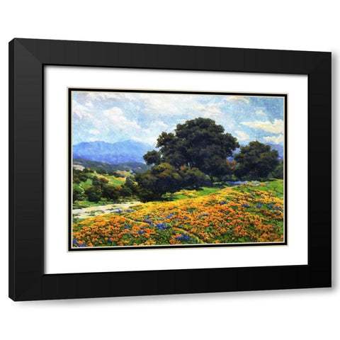 Magic Landscape Black Modern Wood Framed Art Print with Double Matting by Medeiros, Celito