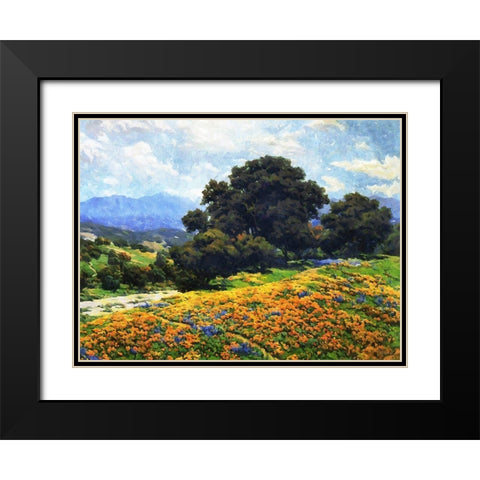 Magic Landscape Black Modern Wood Framed Art Print with Double Matting by Medeiros, Celito