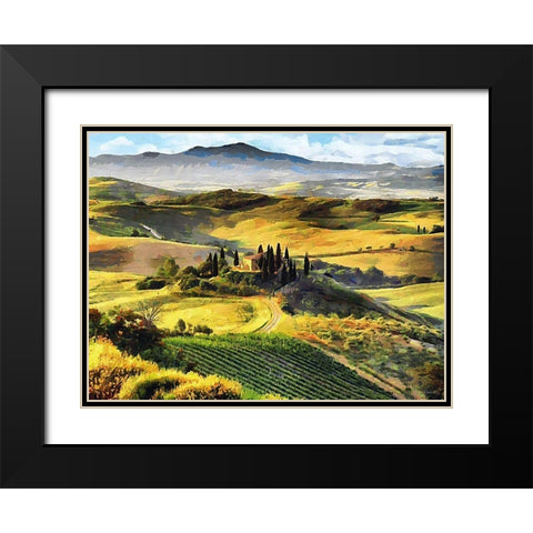 Tuscany Black Modern Wood Framed Art Print with Double Matting by Medeiros, Celito