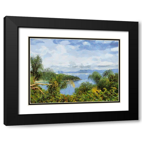 Romantic Bay III Black Modern Wood Framed Art Print with Double Matting by Medeiros, Celito