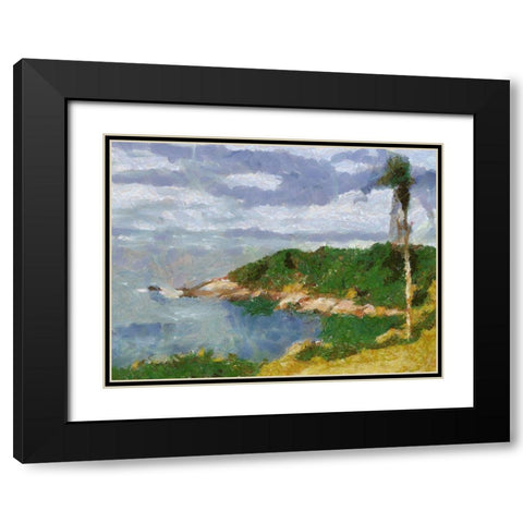 Impression Bay Black Modern Wood Framed Art Print with Double Matting by Medeiros, Celito