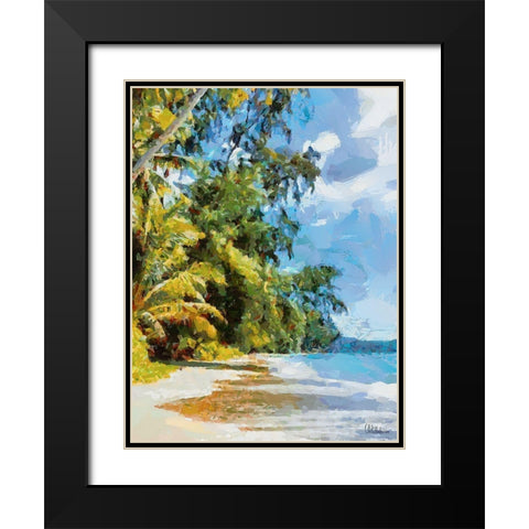 Everyone Loves Palm Trees VII Black Modern Wood Framed Art Print with Double Matting by Medeiros, Celito