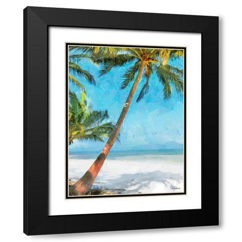 Everyone Loves Palm Trees X Black Modern Wood Framed Art Print with Double Matting by Medeiros, Celito
