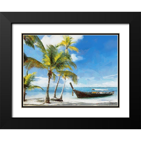 Everyone Loves Palm Trees XIII Black Modern Wood Framed Art Print with Double Matting by Medeiros, Celito