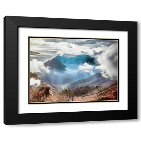 Peaks in the Clouds Black Modern Wood Framed Art Print with Double Matting by Medeiros, Celito