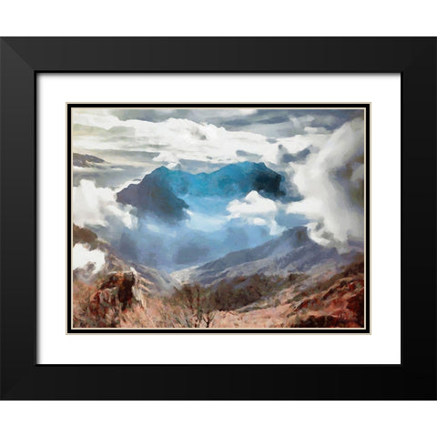 Peaks in the Clouds Black Modern Wood Framed Art Print with Double Matting by Medeiros, Celito