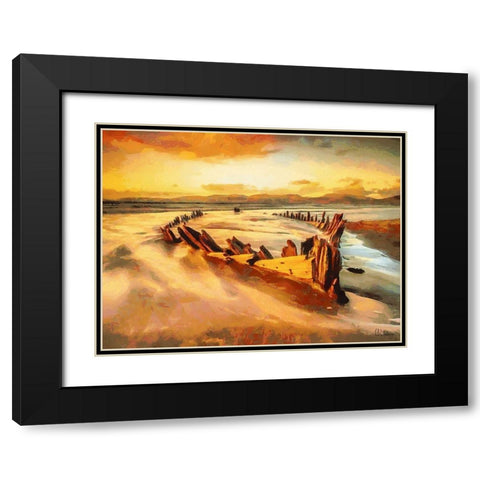 Missing Boat after Century Black Modern Wood Framed Art Print with Double Matting by Medeiros, Celito