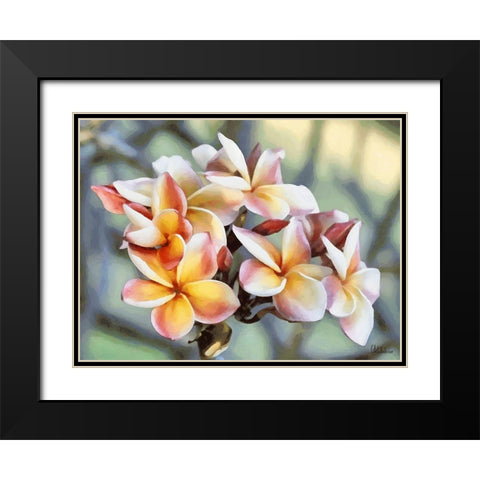 Pink Flowers of a Tree Black Modern Wood Framed Art Print with Double Matting by Medeiros, Celito