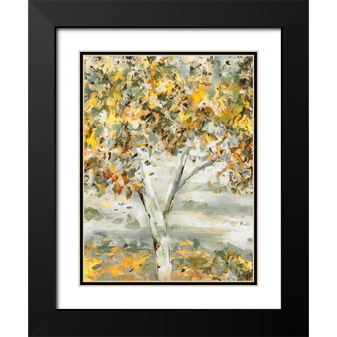 Abstract Landscape IV Black Modern Wood Framed Art Print with Double Matting by Medeiros, Celito