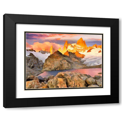 Rocky Nature II Black Modern Wood Framed Art Print with Double Matting by Medeiros, Celito