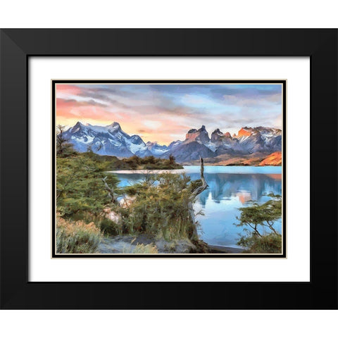 Rocky Nature V Black Modern Wood Framed Art Print with Double Matting by Medeiros, Celito