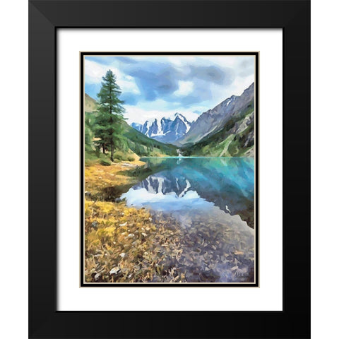 Rocky Nature VI Black Modern Wood Framed Art Print with Double Matting by Medeiros, Celito