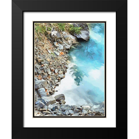 Rocky Nature VII Black Modern Wood Framed Art Print with Double Matting by Medeiros, Celito