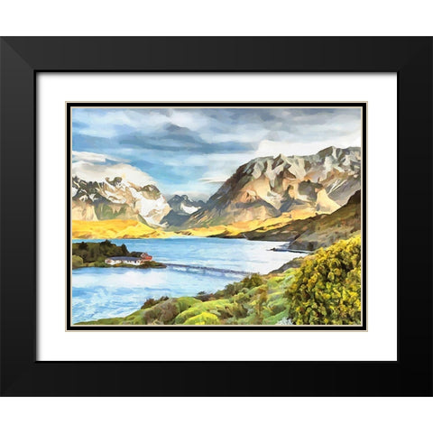 Rocky Nature VIII Black Modern Wood Framed Art Print with Double Matting by Medeiros, Celito