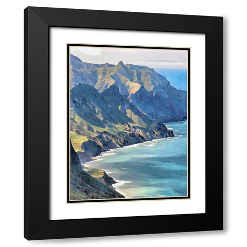 Rocky Nature IX Black Modern Wood Framed Art Print with Double Matting by Medeiros, Celito
