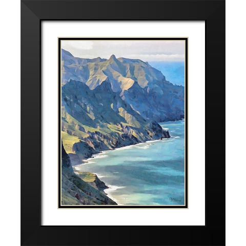 Rocky Nature IX Black Modern Wood Framed Art Print with Double Matting by Medeiros, Celito