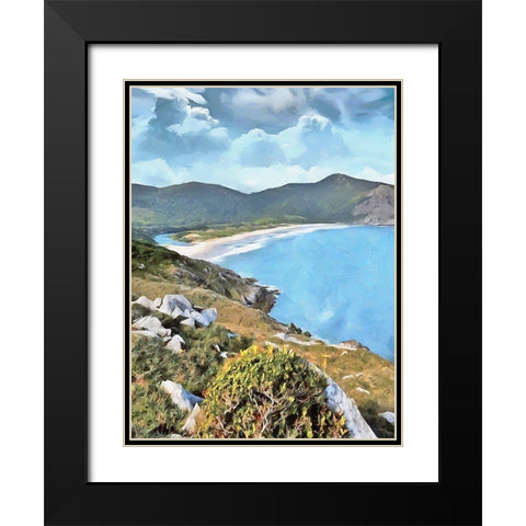 Rocky Nature X Black Modern Wood Framed Art Print with Double Matting by Medeiros, Celito