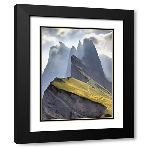 Rocky Nature XII Black Modern Wood Framed Art Print with Double Matting by Medeiros, Celito