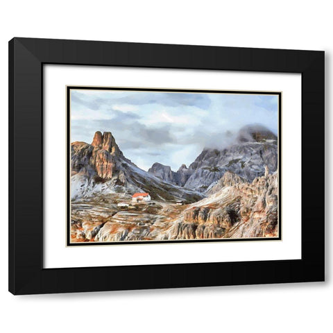 Rocky Nature XVI Black Modern Wood Framed Art Print with Double Matting by Medeiros, Celito