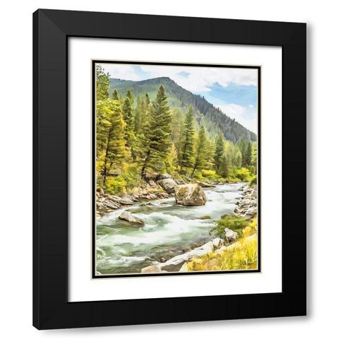 Rocky Nature XIX Black Modern Wood Framed Art Print with Double Matting by Medeiros, Celito