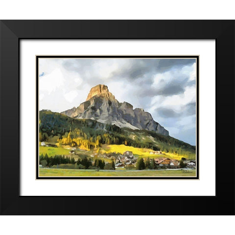 Dolomites Black Modern Wood Framed Art Print with Double Matting by Medeiros, Celito