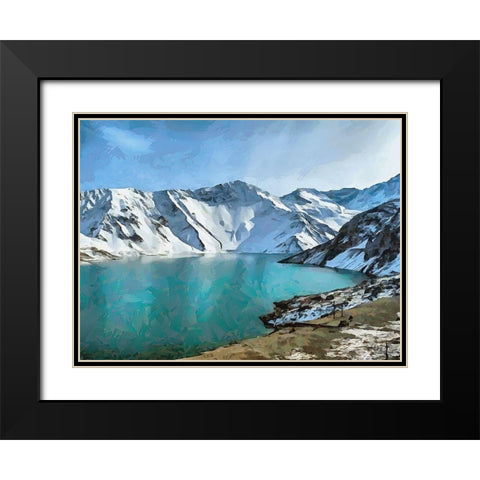 Northern Mountains I Black Modern Wood Framed Art Print with Double Matting by Medeiros, Celito