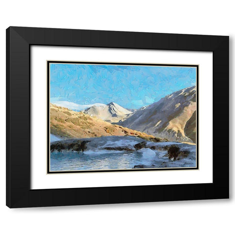 Northern Mountains IV Black Modern Wood Framed Art Print with Double Matting by Medeiros, Celito