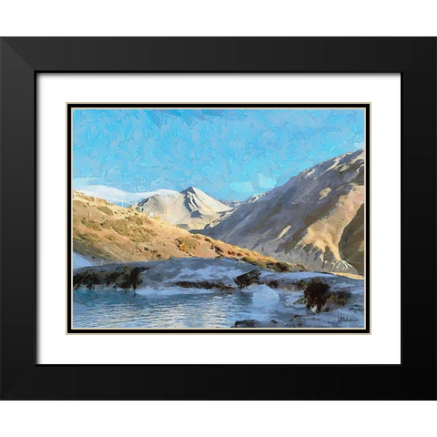 Northern Mountains IV Black Modern Wood Framed Art Print with Double Matting by Medeiros, Celito