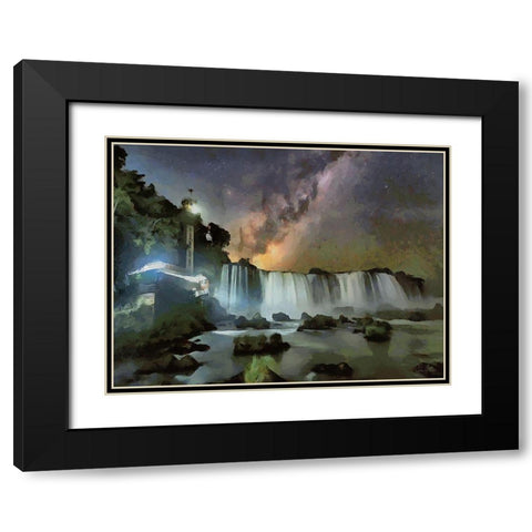 Milky Way I Black Modern Wood Framed Art Print with Double Matting by Medeiros, Celito