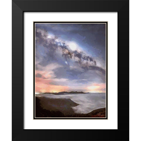 Milky Way V Black Modern Wood Framed Art Print with Double Matting by Medeiros, Celito