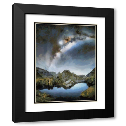 Milky Way VI Black Modern Wood Framed Art Print with Double Matting by Medeiros, Celito