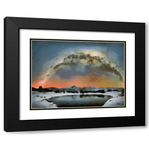 Milky Way IX Black Modern Wood Framed Art Print with Double Matting by Medeiros, Celito