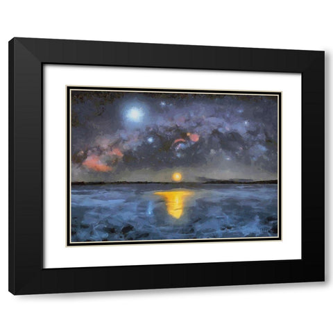 Milky Way XII Black Modern Wood Framed Art Print with Double Matting by Medeiros, Celito