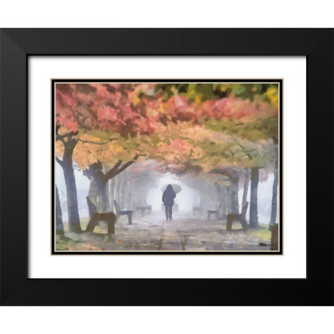 A foggy Day Black Modern Wood Framed Art Print with Double Matting by Medeiros, Celito