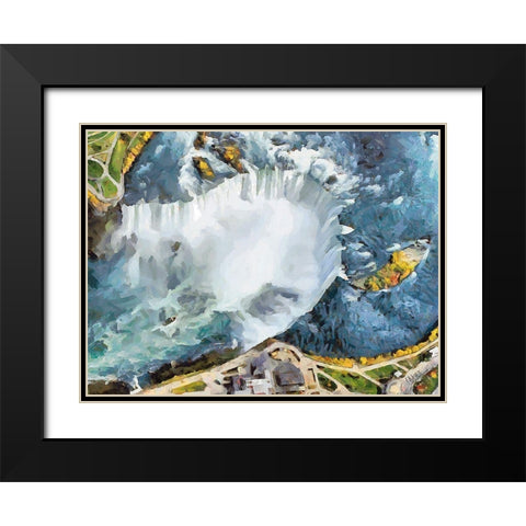 Niagara Falls V Black Modern Wood Framed Art Print with Double Matting by Medeiros, Celito