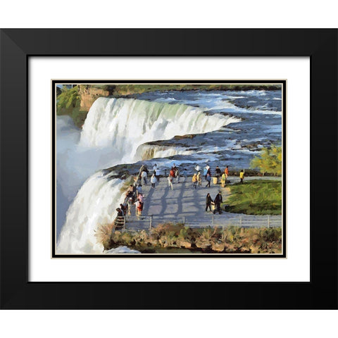 Niagara Falls VI Black Modern Wood Framed Art Print with Double Matting by Medeiros, Celito