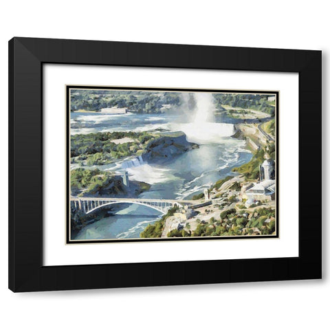 Niagara Falls XI Black Modern Wood Framed Art Print with Double Matting by Medeiros, Celito