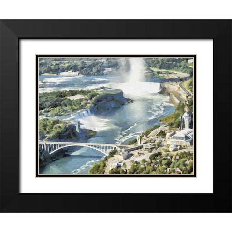 Niagara Falls XI Black Modern Wood Framed Art Print with Double Matting by Medeiros, Celito