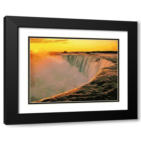 Niagara Falls XIII Black Modern Wood Framed Art Print with Double Matting by Medeiros, Celito