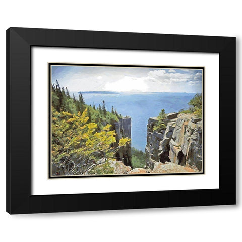 Big Lakes I Black Modern Wood Framed Art Print with Double Matting by Medeiros, Celito